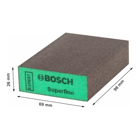 Bosch Expert Standard S471 Éponge abrasive, 69 x 97 x 26 mm, très fine