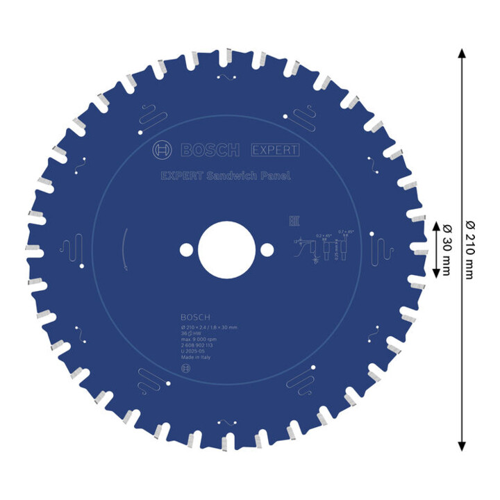 Bosch EXPERT Steel Kreissägeblatt, 210x30 mm,Z36