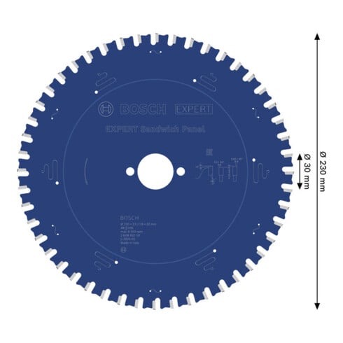 Bosch EXPERT Steel Kreissägeblatt, 230x30 mm, Z48