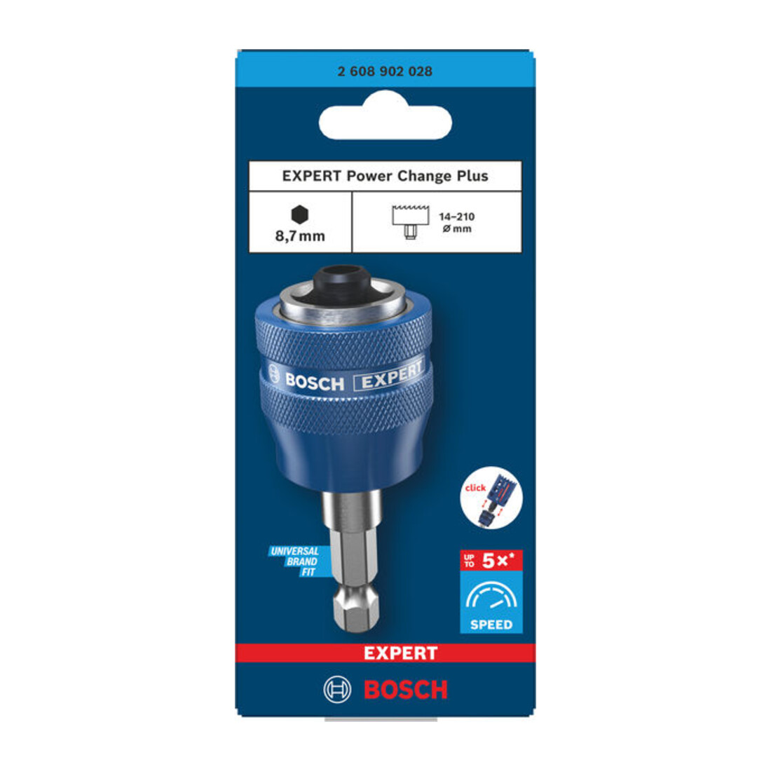 Bosch EXPERT Support de fixation Power Change Plus, tige hexagonale 8,7 mm