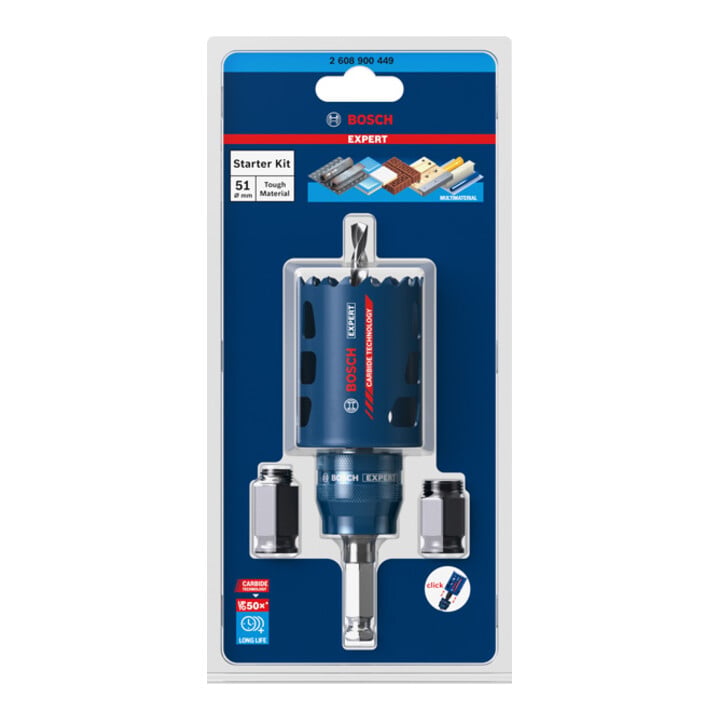 Bosch Expert Tough Material, kit de démarrage pour scie cloche, 51 x 60 mm