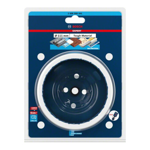 Bosch EXPERT Tough Material Lochsäge 111 x 60mm für Dreh- und Schlagbohrer