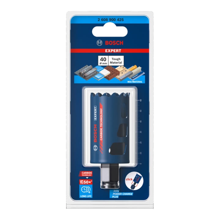 Bosch EXPERT Tough Material Lochsäge 40 x 60mm für Dreh- und Schlagbohrer