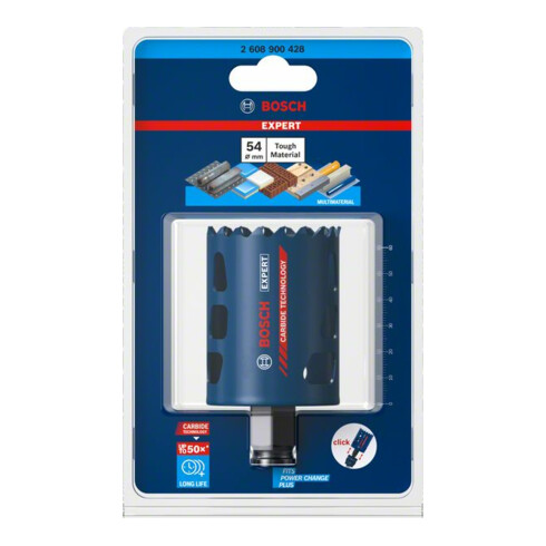 Bosch EXPERT Tough Material Lochsäge 54 x 60mm für Dreh- und Schlagbohrer