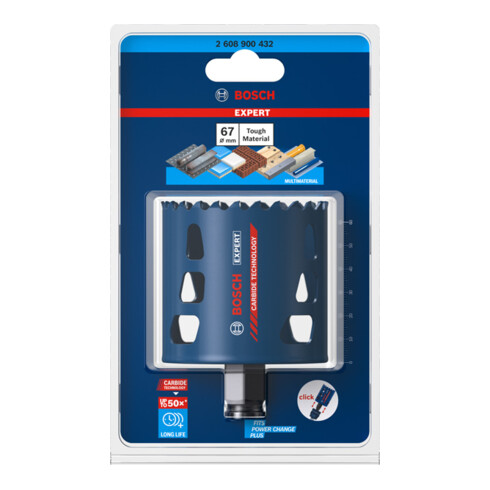Bosch EXPERT Tough Material Lochsäge 67 x 60mm für Dreh- und Schlagbohrer