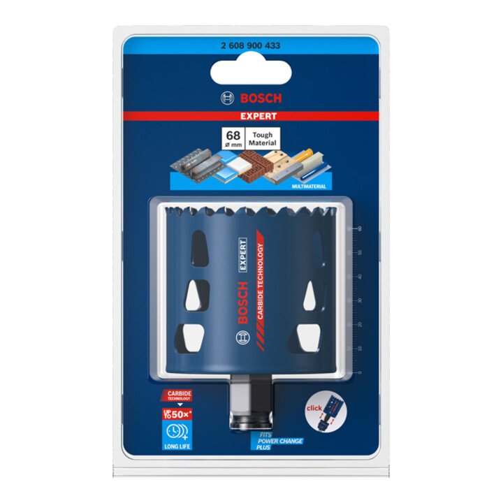 Bosch EXPERT Tough Material Lochsäge 68 x 60mm für Dreh- und Schlagbohrer