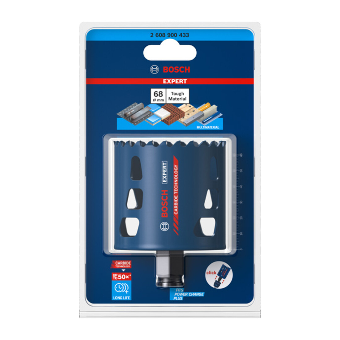 Bosch EXPERT Tough Material Lochsäge 68 x 60mm für Dreh- und Schlagbohrer