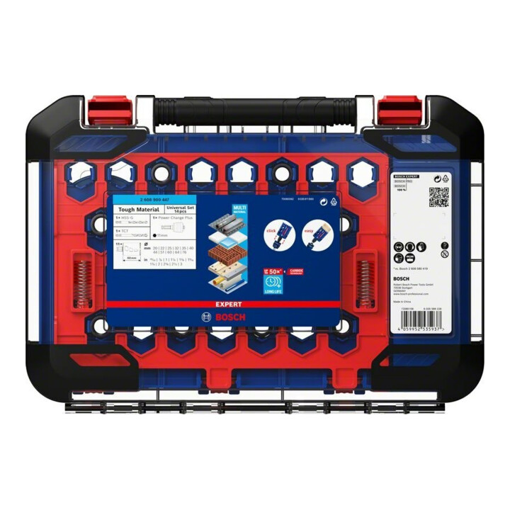Bosch EXPERT Tough Material Lochsäge-Set 20/22/25/32/35/40/44/51/60/64/76mm 14-tlg. für Dreh- und Schlagbohrer