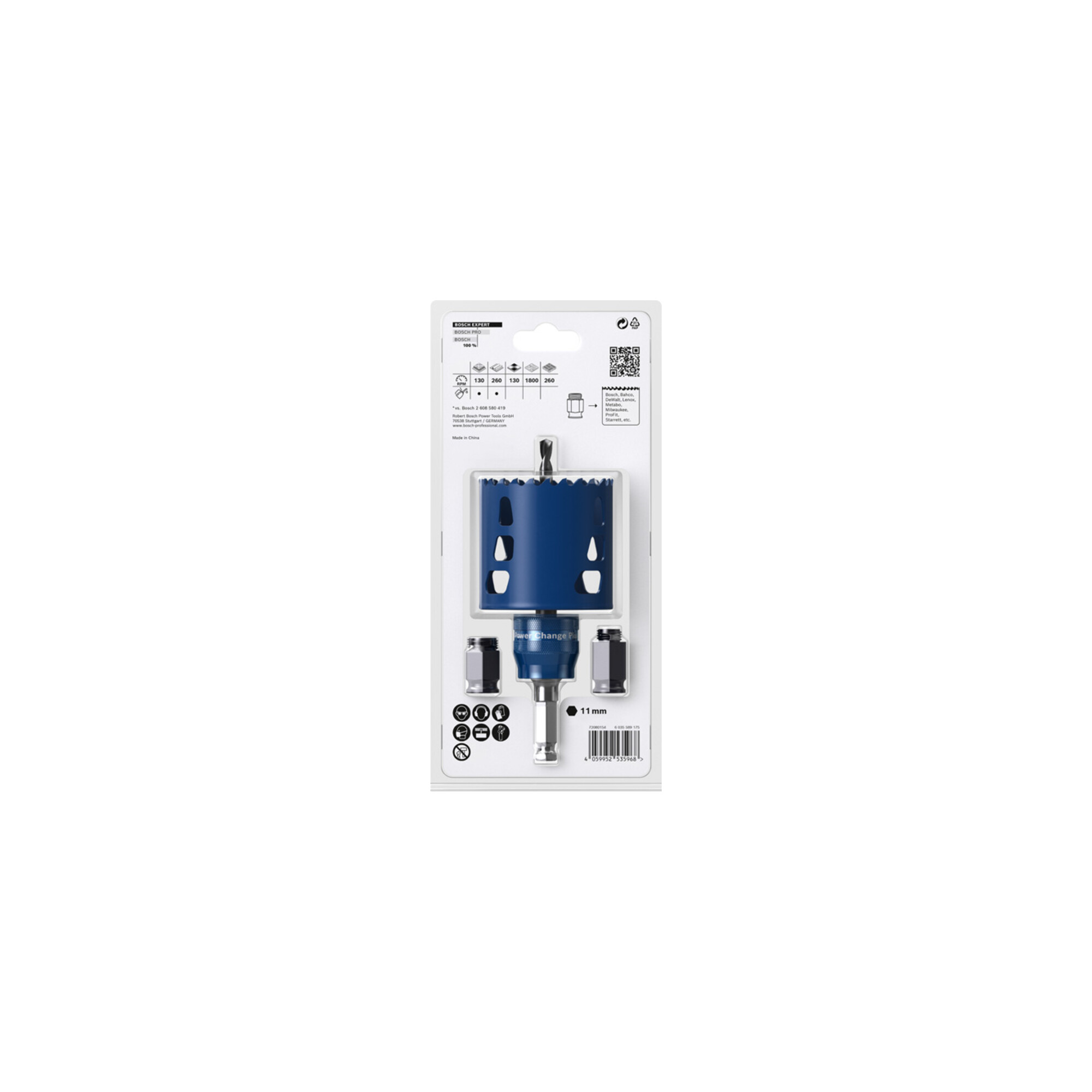 BOSCH EXPERT Tough Material Lochsäge-Starter-Set 68 x 60mm für Dreh- und Schlagbohrer