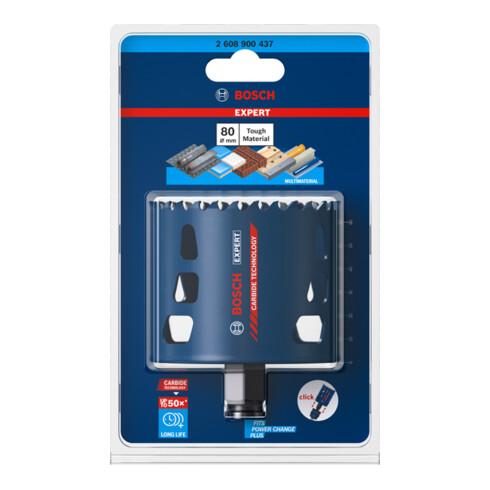 Bosch Expert Tough Material, scie cloche, 80 x 60 mm