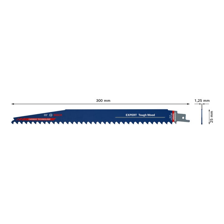 Bosch EXPERT Tough Wood S 1242 KHM Säbelsägeblatt 1 Stück für Säbelsägen