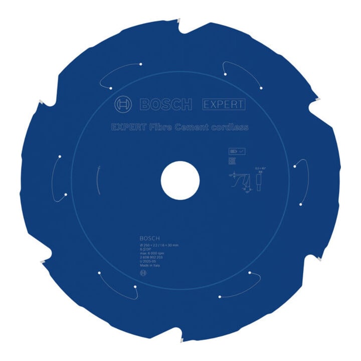 Bosch EXPERT vezelcement zaagblad, 250x2,2x30 mm, Z6