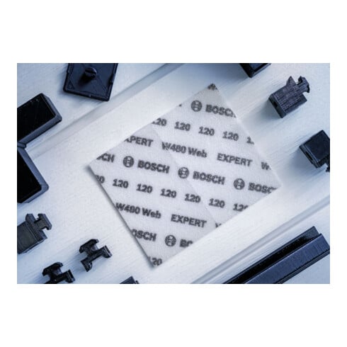 Bosch EXPERT W480 Feuille de ponçage à main 1/4, 115 x 140 mm, G120