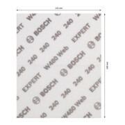 Bosch EXPERT W480 Feuille de ponçage à main 1/4, 115 x 140 mm, G240-4