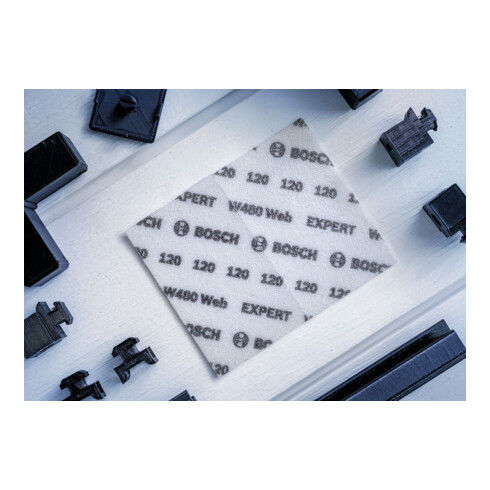 Bosch EXPERT W480 Feuille de ponçage main 1/4, 115 x 140 mm, G180