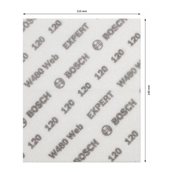 Bosch EXPERT W480 Web 1/4 Handschleifblatt, 115 x 140 mm, G120