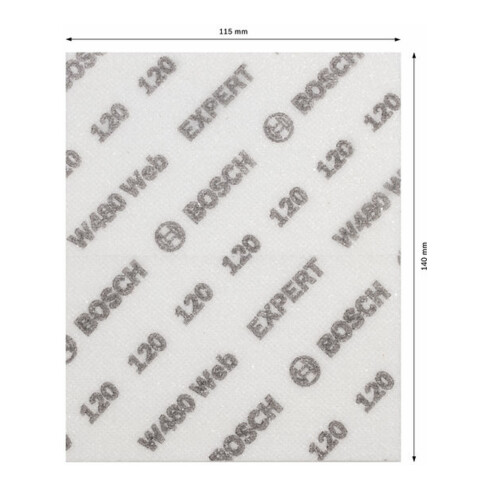 Bosch EXPERT W480 Web 1/4 Handschleifblatt, 115 x 140 mm, G120