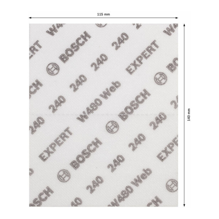 Bosch EXPERT W480 Web 1/4 Handschleifblatt, 115 x 140 mm, G240