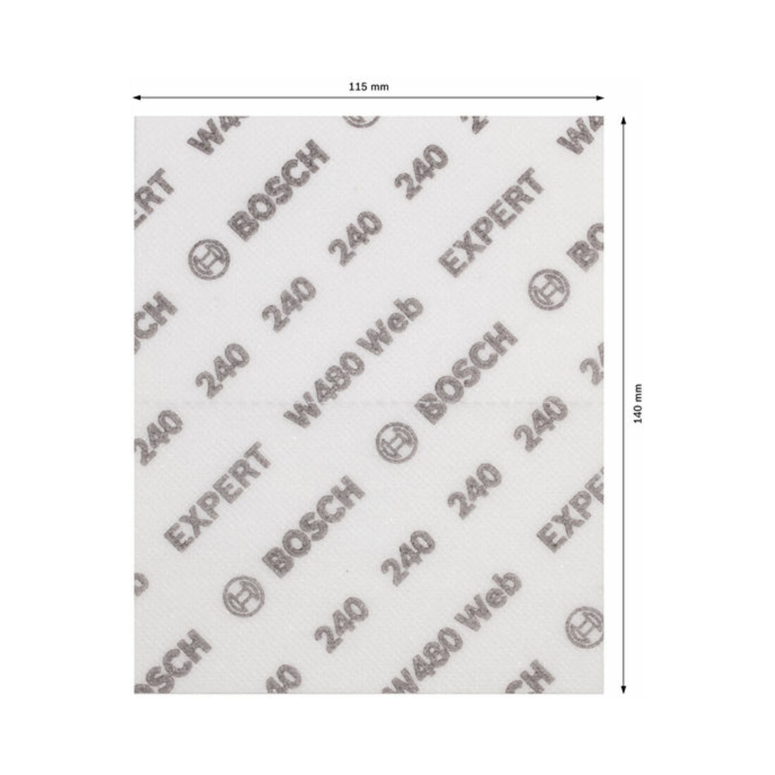 Bosch EXPERT W480 Web 1/4 Handschleifblatt, 115 x 140 mm, G240