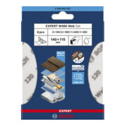 Bosch EXPERT W480 Web 1/4 Handschleifblatt-Set, 115x140 mm, G120/G180/G24/G320, 6-tlg.-2