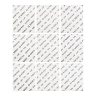 Bosch EXPERT W480 Web 1/4 Handschleifblatt-Set, 115x140 mm, G120/G180/G240/G320 9-tlg.
