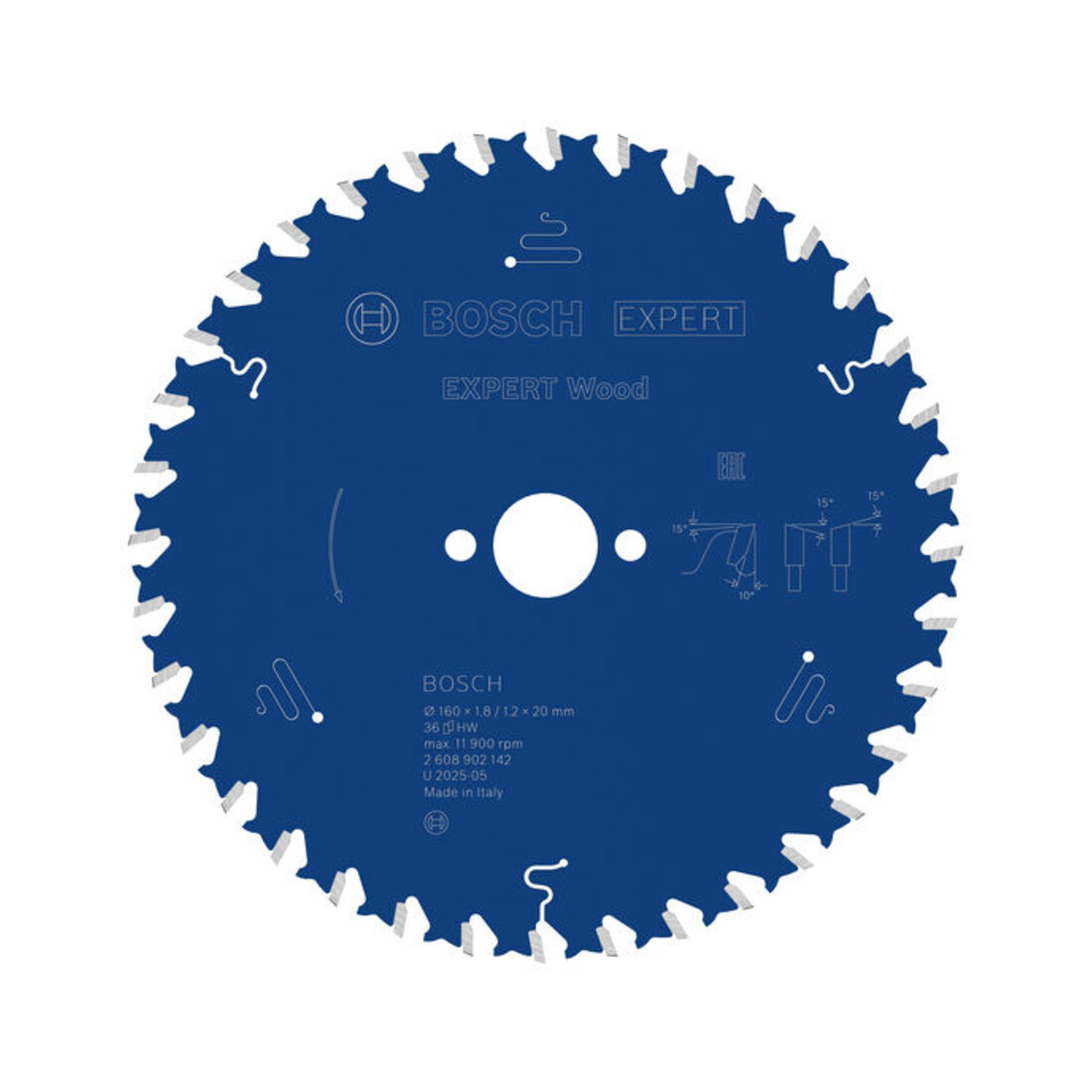 Bosch EXPERT Wood cirkelzaagblad, 160x1,8x20 mm, Z36