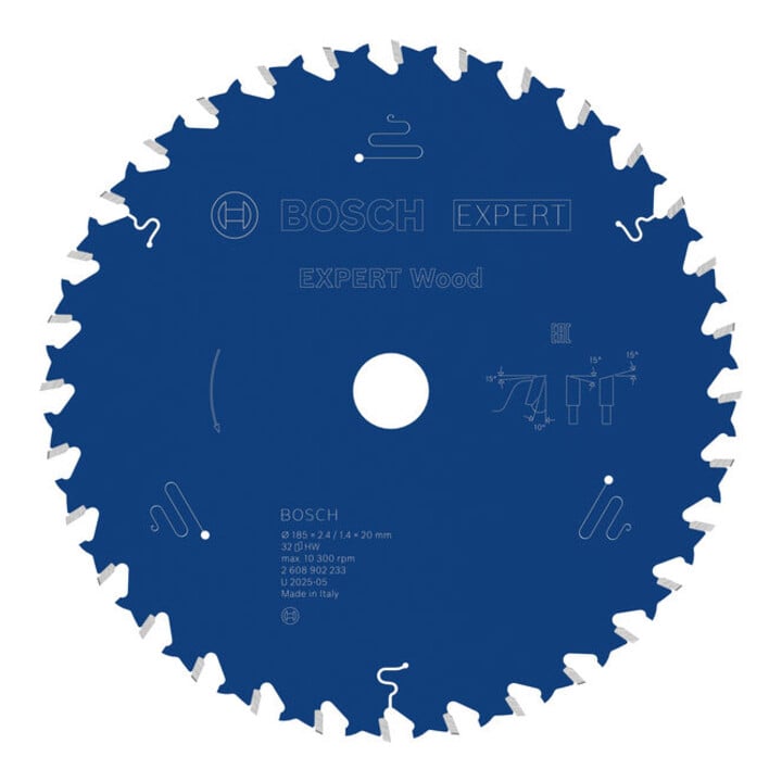 Bosch EXPERT Wood cirkelzaagblad, 185x2,4x20 mm, Z32