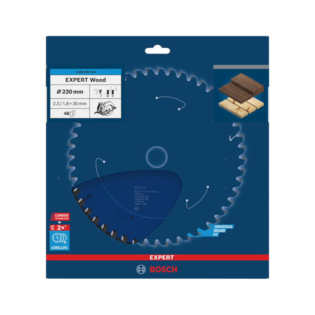 Bosch EXPERT Wood cirkelzaagblad, 230x30 mm, Z48