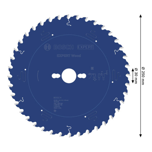Bosch EXPERT Wood Cirkelzaagblad, 250x3,2x30 mm, Z40