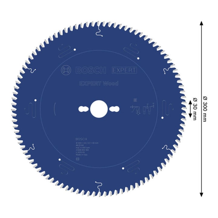 Bosch EXPERT Wood Cirkelzaagblad, 300x30 mm, Z96