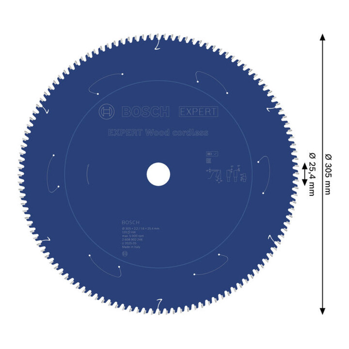 Bosch EXPERT Wood cirkelzaagblad, 305x25,4 mm, Z120