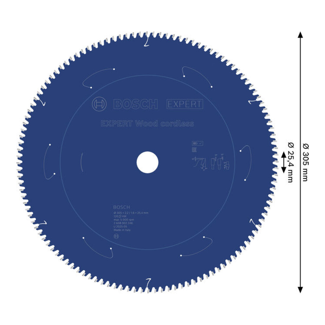 Bosch EXPERT Wood cirkelzaagblad, 305x25,4 mm, Z120