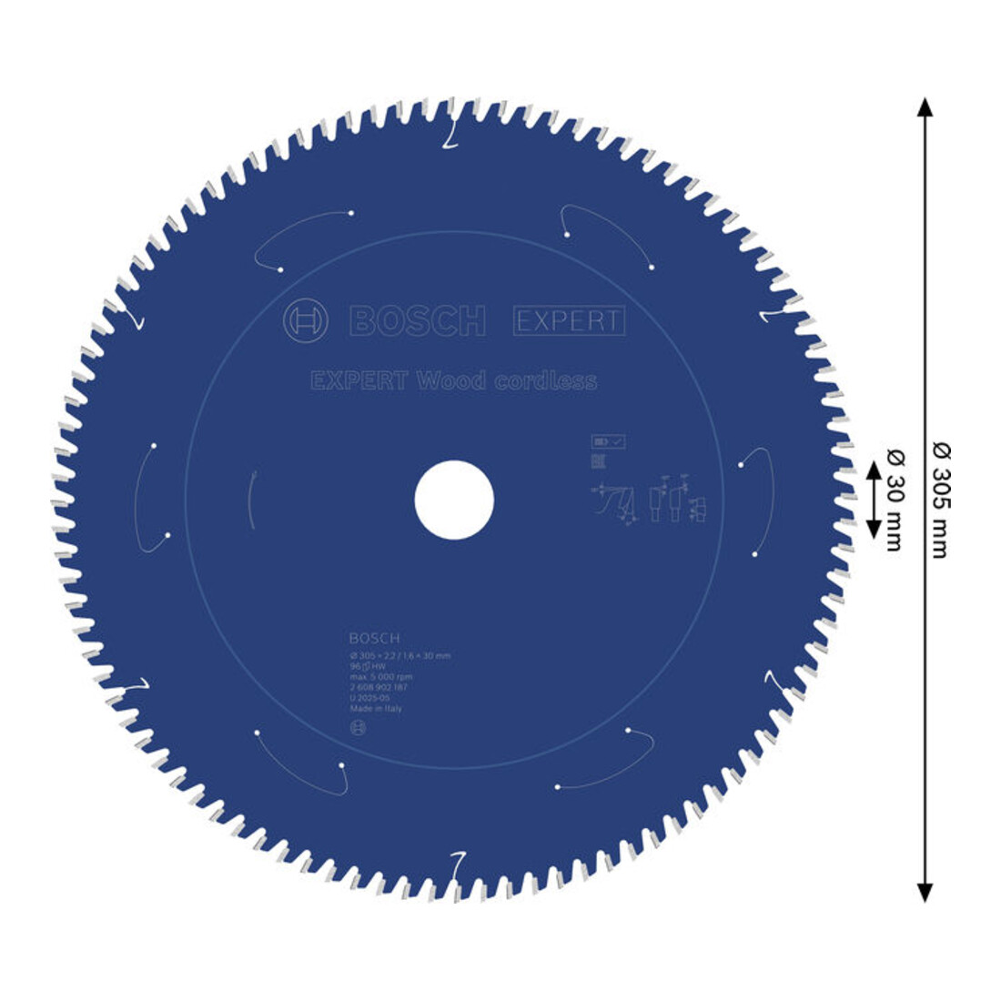 Bosch EXPERT Wood cirkelzaagblad, 305x30 mm, Z96