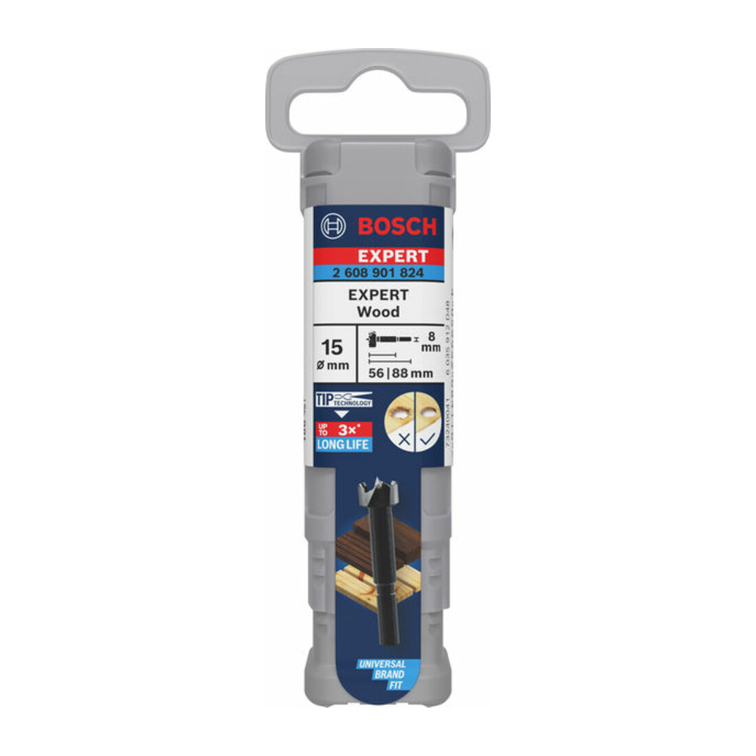 Bosch EXPERT Wood Forets Forstner, 15 mm, Ø8 mm