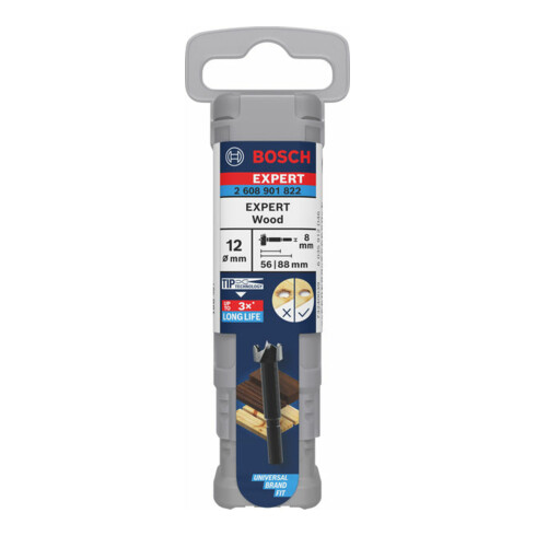 Bosch EXPERT Wood Forstnerbohrer, 12 mm, D8 mm