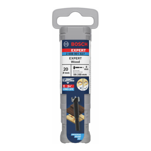 Bosch EXPERT Wood Forstnerbohrer, 20 mm, D8 mm