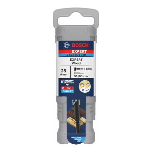 Bosch EXPERT Wood Forstnerbohrer, 25 mm, D8 mm