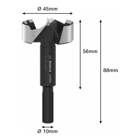 Bosch EXPERT Wood Forstnerbohrer, 45 mm, D10 mm