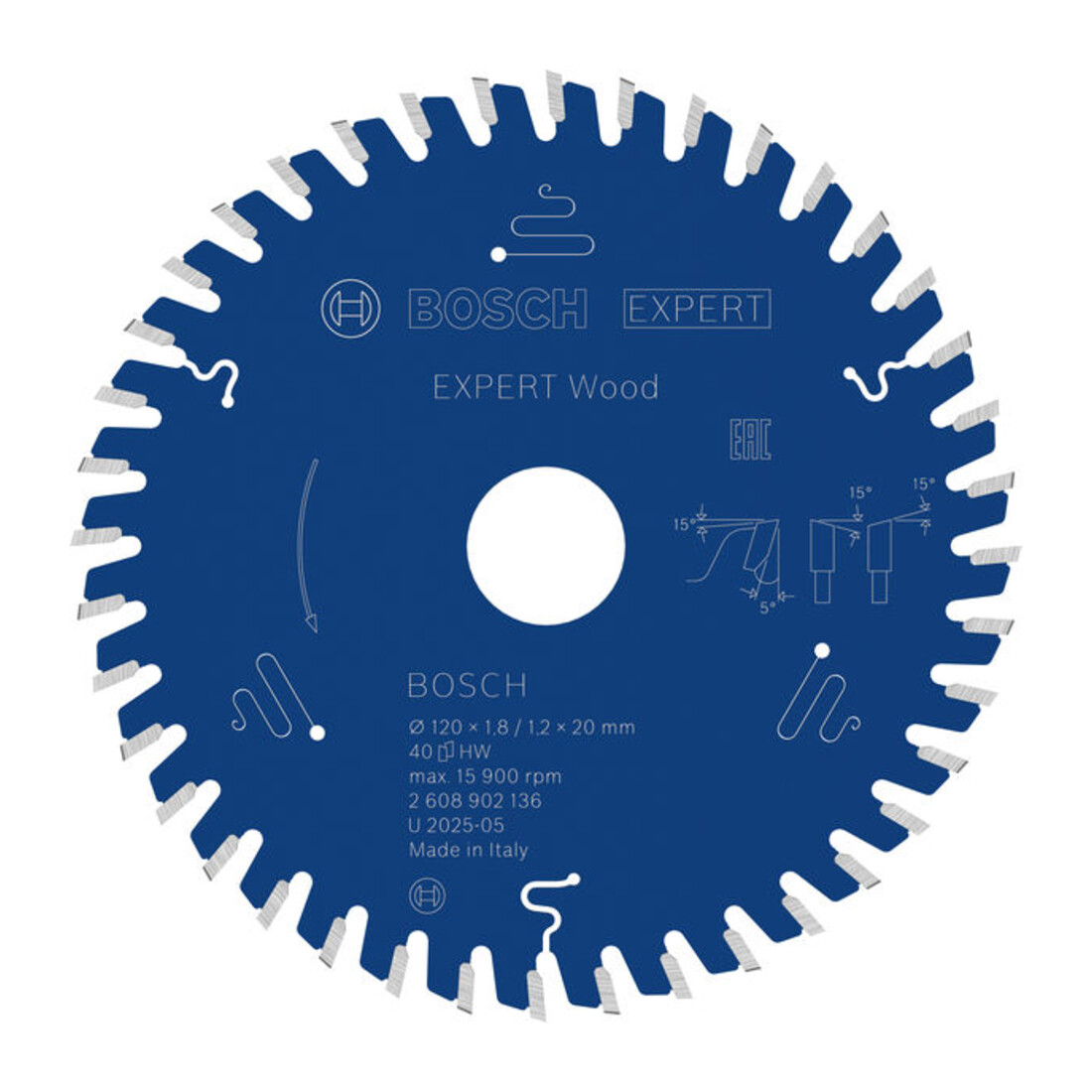 Bosch EXPERT Wood Kreissägeblatt, 120x20 mm, Z40