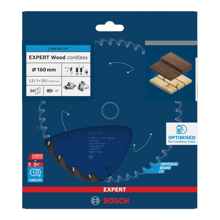 Bosch EXPERT Wood Kreissägeblatt, 160x1,45x20 mm, Z24