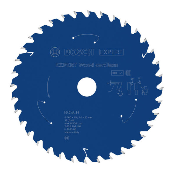 Bosch EXPERT Wood Kreissägeblatt, 160x1,45x20 mm, Z36