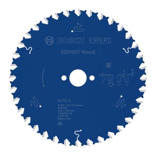 Bosch EXPERT Wood Kreissägeblatt, 160x1,8x20 mm, Z36
