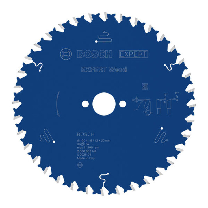 Bosch EXPERT Wood Kreissägeblatt, 160x1,8x20 mm, Z36