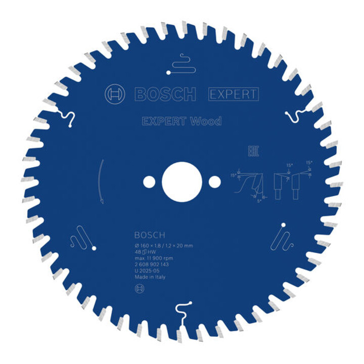 Bosch EXPERT Wood Kreissägeblatt, 160x1,8x20 mm, Z48