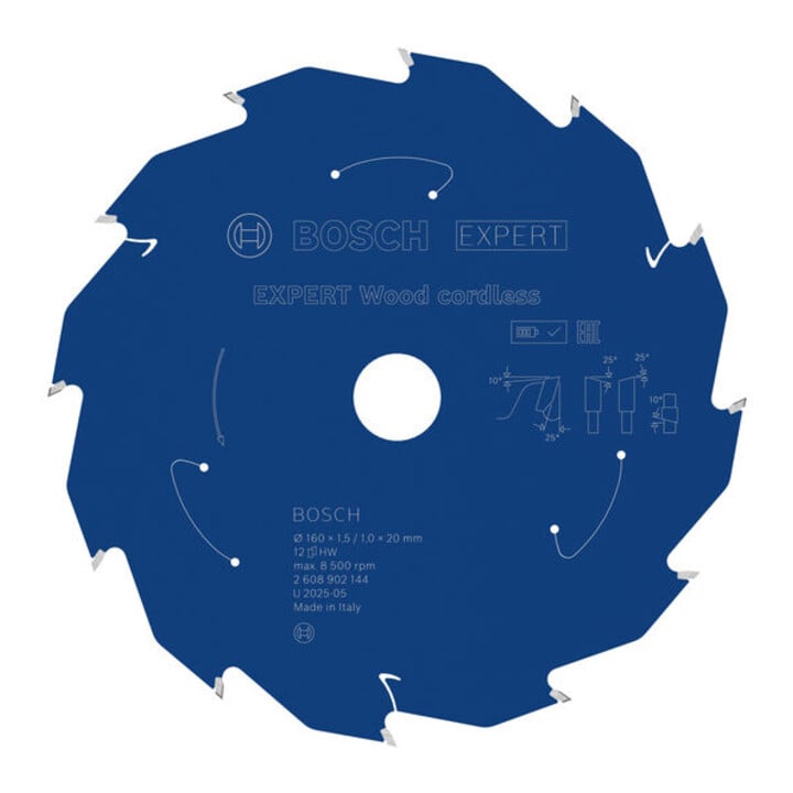 Bosch EXPERT Wood Kreissägeblatt, 160x20 mm, Z12