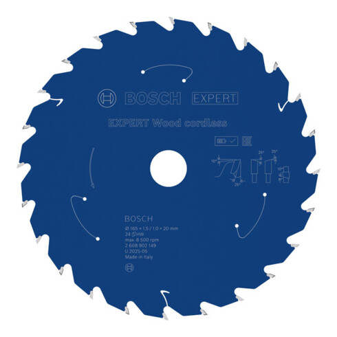 Bosch EXPERT Wood Kreissägeblatt, 165x1,45x20 mm, Z24
