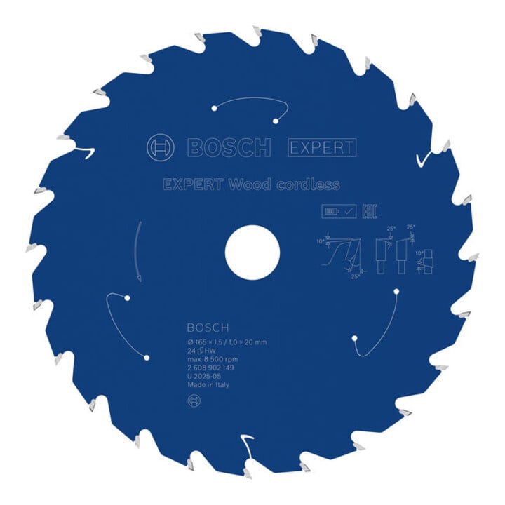 Bosch EXPERT Wood Kreissägeblatt, 165x1,45x20 mm, Z24
