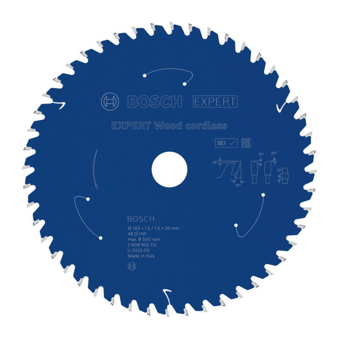 Bosch EXPERT Wood Kreissägeblatt, 165x1, 45x20 mm, Z48