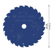 Bosch EXPERT Wood Kreissägeblatt, 184x20 mm, Z24-4