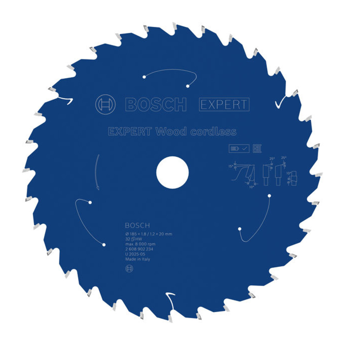 Bosch EXPERT Wood Kreissägeblatt, 185x1,8x20 mm, Z32